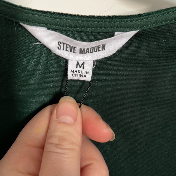 Steve Madden green velvet mini dress - Picture 3 of 5